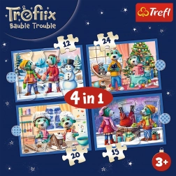 Progresivní puzzle Treflíci vánoce 4v1