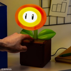 Super Mario stolní lampa Fire Flower s LED
