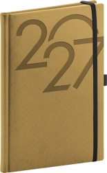 NOTIQUE týdenní diář Ajax 2027 zlatý 15 × 21 cm