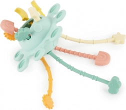 Bieco silikonová motorická hračka s aktivitami – eukalyptus