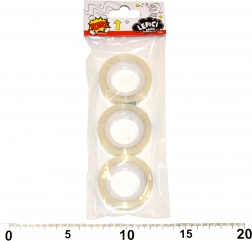 Průhledná lepicí páska 12 mm, 20 m, 3 ks