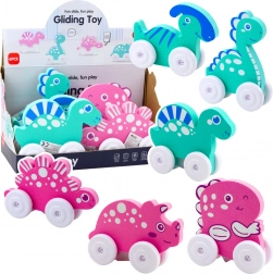 Dinozaur na kolečkách z pěny pro děti mix barev