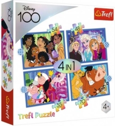 Puzzle 4v1 veselý svět DISNEY