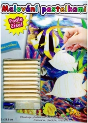 Malování pastelkami podle čísel – rybky