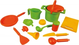 lena eco pískový set na vaření, 14 dílů
