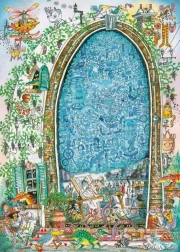 Puzzle 1000 dílků – šílená mysl umělce, Paul Korky (puzzle + plakát)