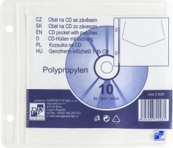 Průhledný obal na CD s eurozávěsem