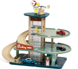 Classic World víceúrovňové parkoviště s auty, helikoptérou, myčkou a čerpací stanicí