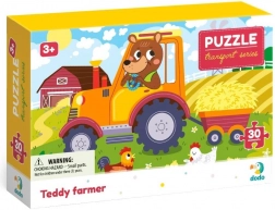 Puzzle DODO doprava: farmář teddy, 30 dílků