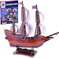 3D puzzle loď Golden Hind, 108 dílků