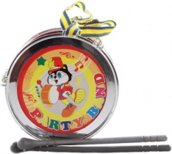 Plastový bubínek 13 cm s paličkami