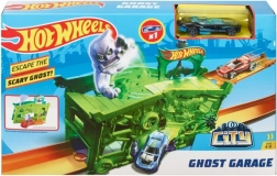 Hot Wheels strašidelná garáž – přenosný herní set s autíčkem