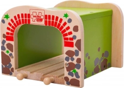 Dřevěný dvojitý tunel pro vláčky BIGJIGS RAIL