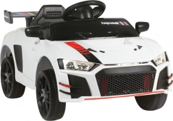 Dětské odrážedlo na baterii bílé závodní auto