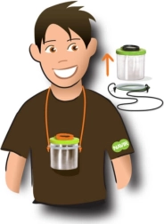 Kelímek s lupou pro pozorování hmyzu