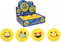 Pískací svítící míček s úsměvem 7 cm