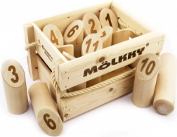 mölkky – dřevěné venkovní kuželky