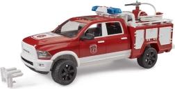 Hasičský vůz Bruder RAM 2500 s vodním dělem, světlem a zvukem