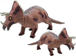 velká figurka dinosaura triceratops se zvukem 36 cm hnědá