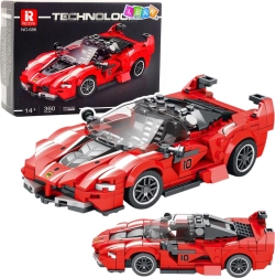 stavebnice závodní auto fxx-k, červené, 360 dílků