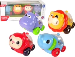 Sada barevných zvířecích autíček s korálky