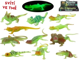 Svítící figurka ještěrky ve tmě 13–16 cm
