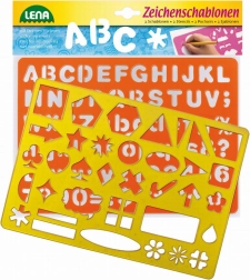 Kreslicí šablony s písmeny a symboly LENA