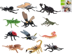 Sada figurek hmyzu 4–6 cm, 12 ks v sáčku