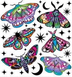 barevné nažehlovací obrázky – malé čmýry, malý arch