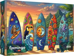 Trefl puzzle Flamingo: dobrodružství na vlnách 400 dílků