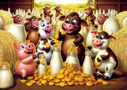 Puzzle Mléčný Poklad 25 dílků