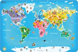 Dřevěné puzzle Mapa světa pro děti Classic World