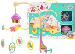 Pastelová kolotoč s hracím strojkem