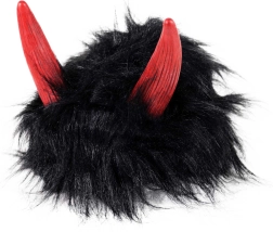 Paruka čert černá s rohy