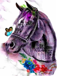 Sada na diamantové malování - Abstraktní kůň