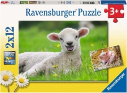 Ravensburger puzzle hospodářská zvířata 2×12 dílků