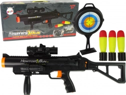 Dětský granátomet s raketami, zvuky a svítilnou – černý