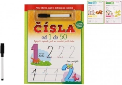 Stíratelný sešit Čísla od 1 do 50 s popisovačem, 21x28 cm