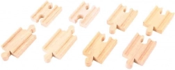 Dřevěné spojky kolejí 7 cm (8 ks) BIGJIGS RAIL