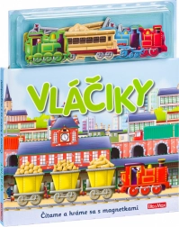 Vláčky – knížka s magnetkami (slovenská verze)