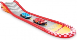 Nafukovací závodní dráha se skluzavkou a plováky