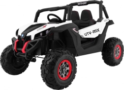 Dětské elektrické buggy 4x4 s dálkovým ovládáním, LED světly a MP3 – bílé
