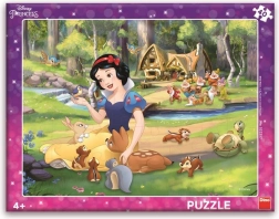 Puzzle Sněhurka a zvířátka 40 dílků deskové
