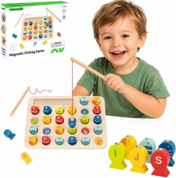 Dřevěná magnetická rybářská hra s písmeny Tooky Toy