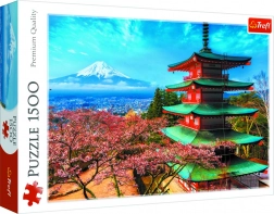 Puzzle Trefl 1500 dílků – Pagoda a hora FUJI, Japonsko