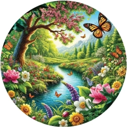 Kulaté puzzle Monarchova zahrada 570 dílků