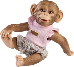 Guca realistická opičí panenka miminko s vinylovým tělem 32 cm
