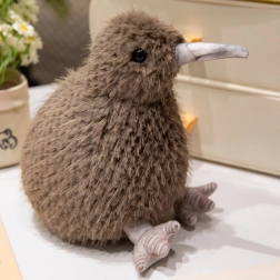 Plyšový pták kiwi hnědý 21 cm