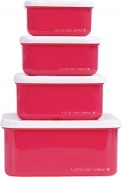 Sada čtyř svačinových krabiček Třešně od A Little Lovely Company