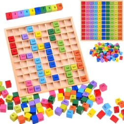 Dřevěná tabulka násobení – vzdělávací matematická skládačka